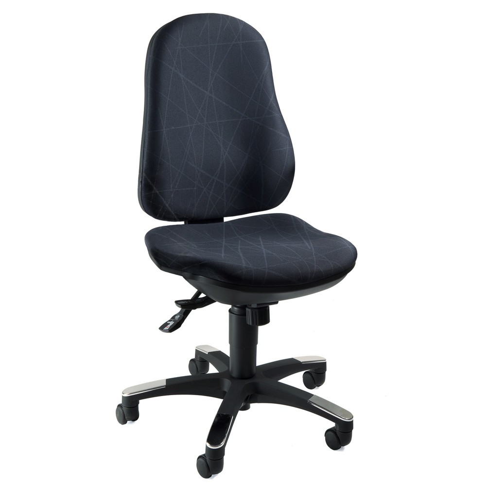 Número de imagen del producto 3: Silla de oficina giratoria Topstar® Trend SY 10, asiento con protección para la columna, dibujo en negro y azul oscuro