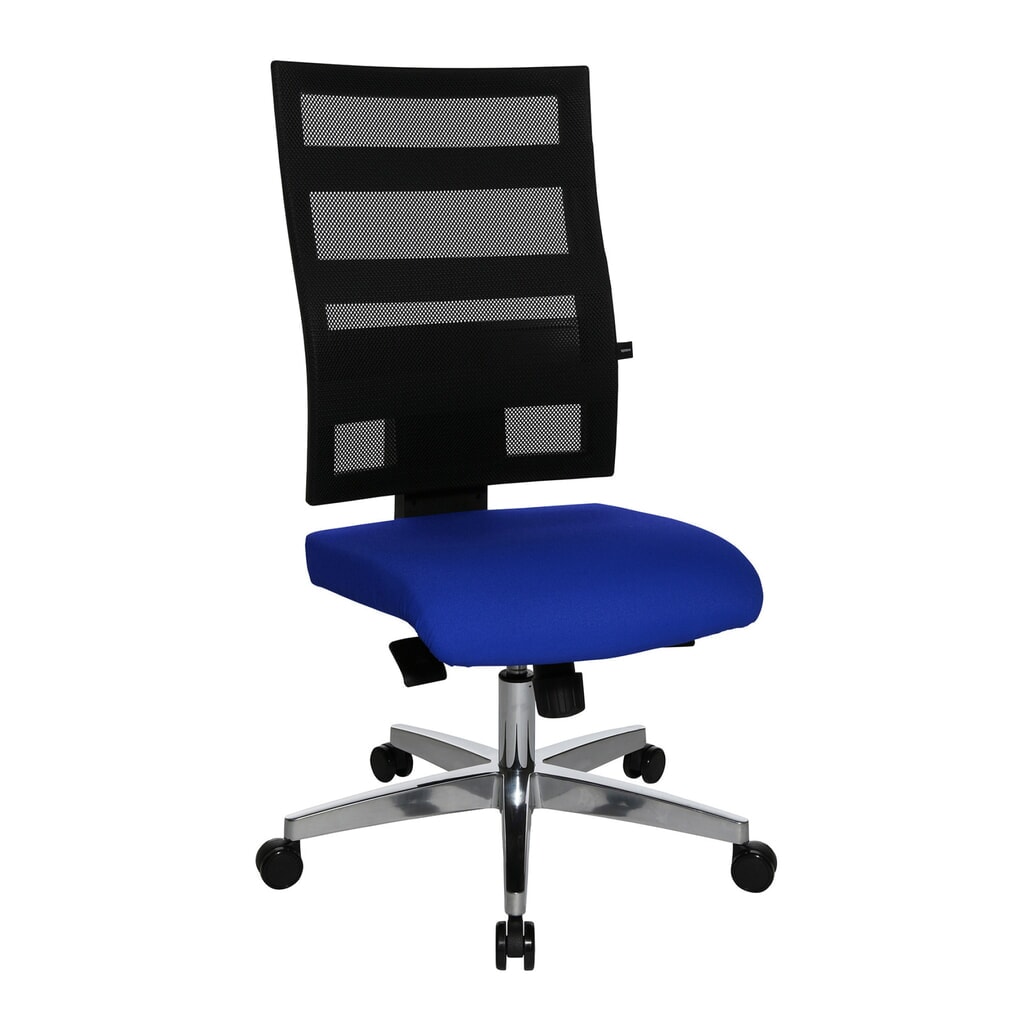 Silla de oficina giratoria Topstar® X-Pander, respaldo de malla, función fitness, azul Número de imagen del producto 6: Silla de oficina giratoria Topstar® X-Pander, respaldo de malla, función fitness, azul