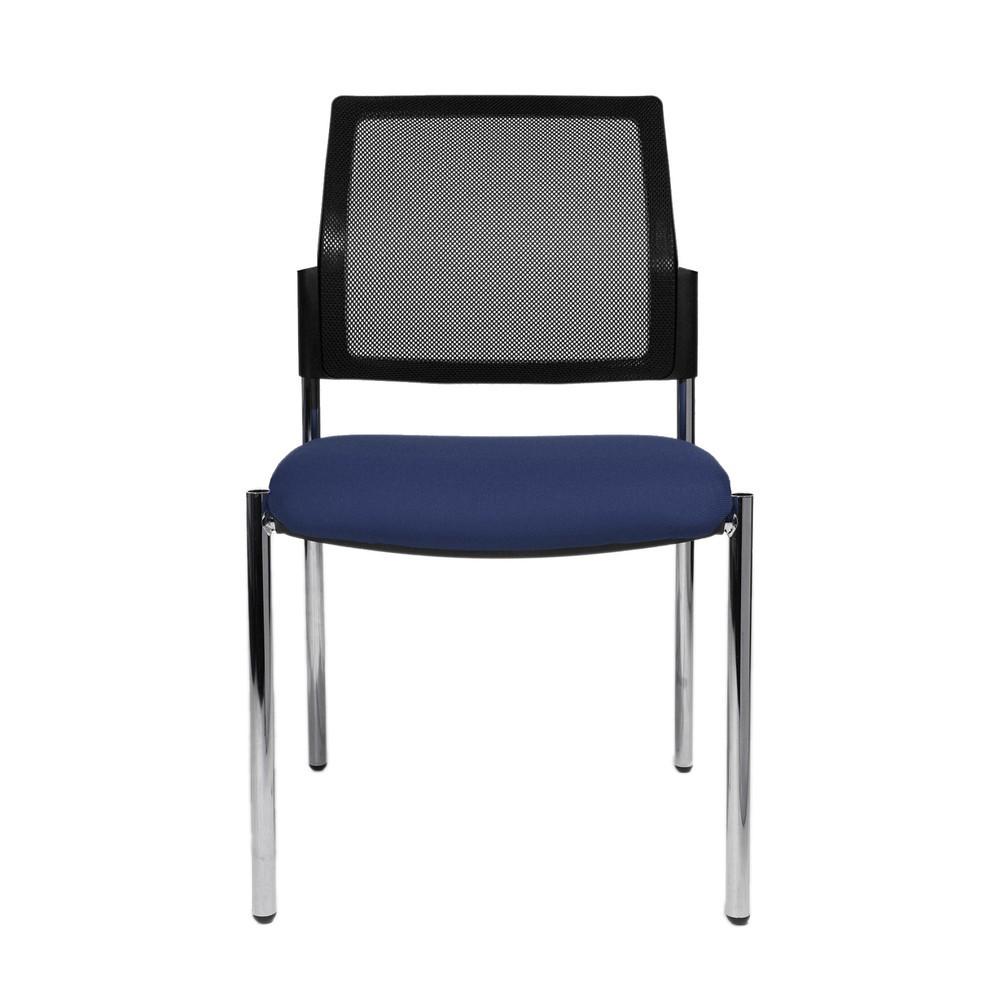 Imagen del producto: Topstar® BTOB 10 - silla de visitas|sillón de visitas con respaldo de malla y marco de 4 pies, color azul