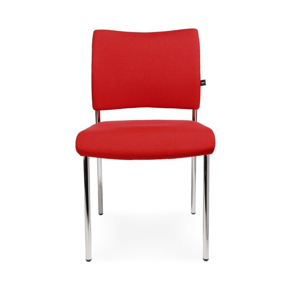 Imagen del producto: Topstar® - silla de visitas|sillón de visitas clásica con respaldo cojín+marco de 4 pies, color rojo