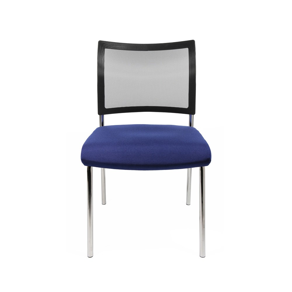 Número de imagen del producto 2: Silla de visitas Topstar® Classic con respaldo de malla + bastidor de 4 patas, azul