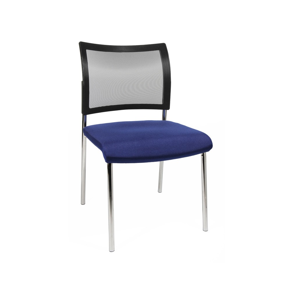 Número de imagen del producto 1: Silla de visitas Topstar® Classic con respaldo de malla + bastidor de 4 patas, azul