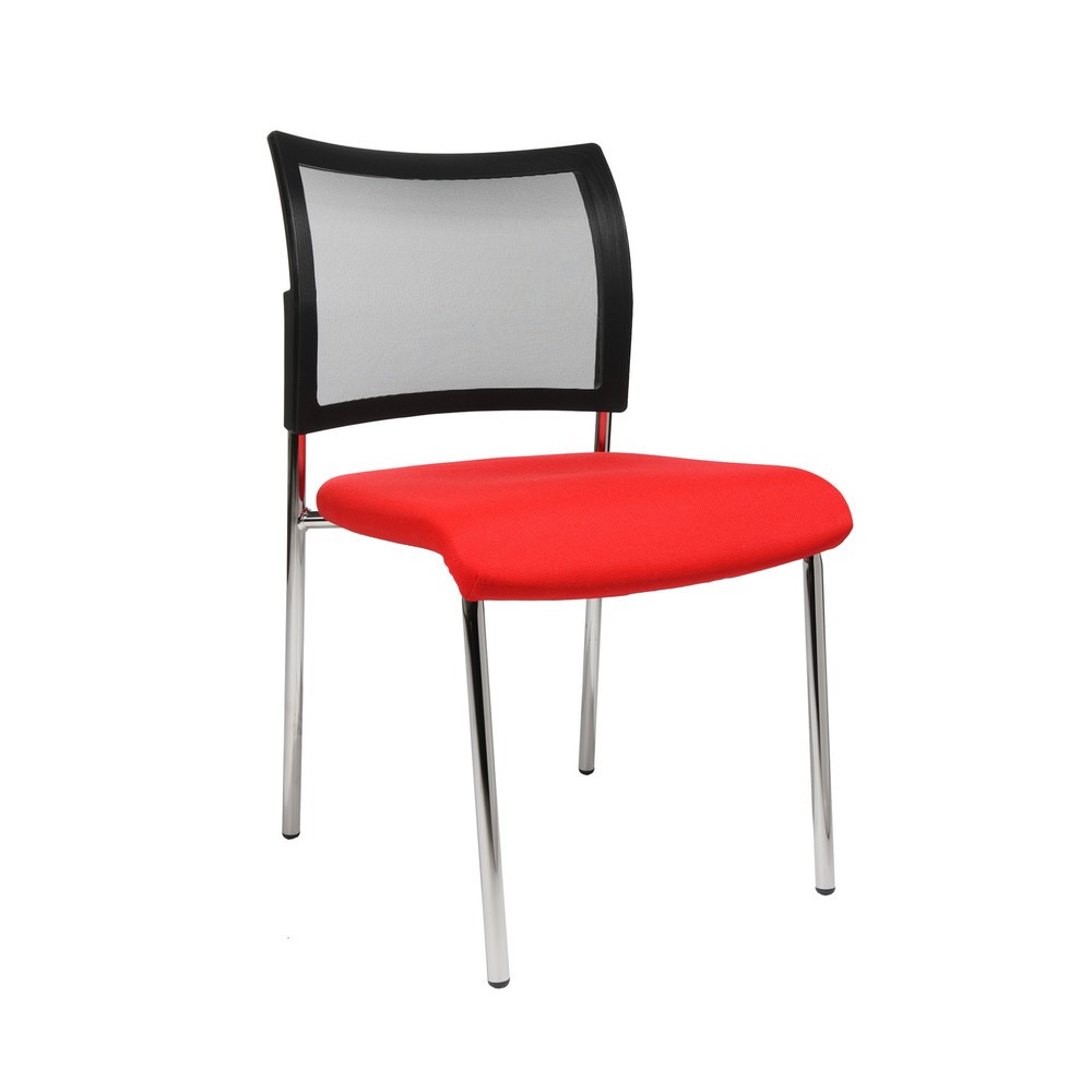 Número de imagen del producto 1: Silla de visitas Topstar® Classic con respaldo de malla + bastidor de 4 patas, rojo