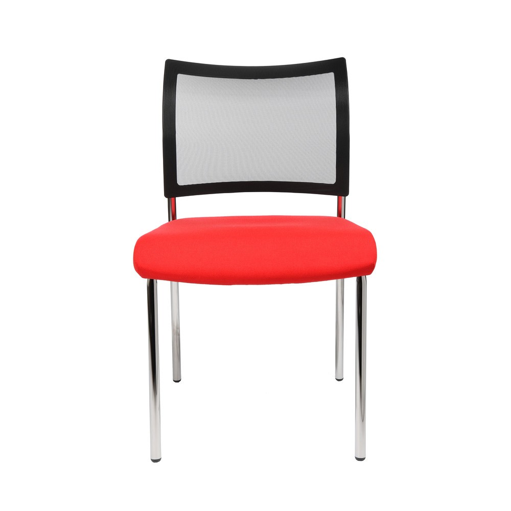Número de imagen del producto 2: Silla de visitas Topstar® Classic con respaldo de malla + bastidor de 4 patas, rojo