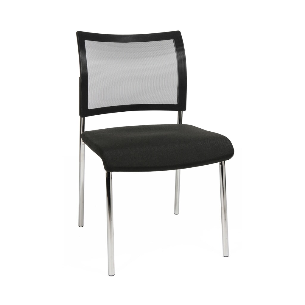 Número de imagen del producto 1: Silla de visitas Topstar® Classic con respaldo de malla + bastidor de 4 patas, negro