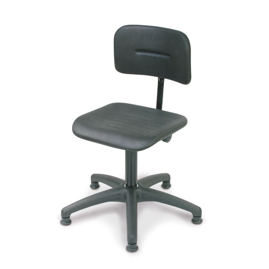 Silla giratoria de trabajo Uno poliuretano, altura de construcción del asiento 430-560 mm, base de plástico, deslizamientos Imagen del producto: Silla giratoria de trabajo Uno poliuretano, altura de construcción del asiento 430-560 mm, base de plástico, deslizamientos
