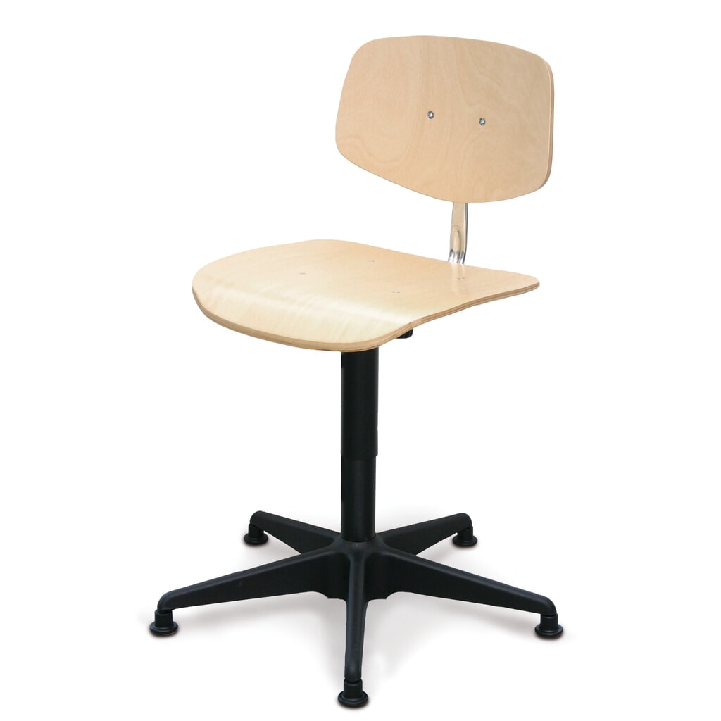 Imagen del producto: Silla giratoria de trabajo Uno Beech, altura del asiento 430-560 mm, base de plástico, deslizadores de suelo