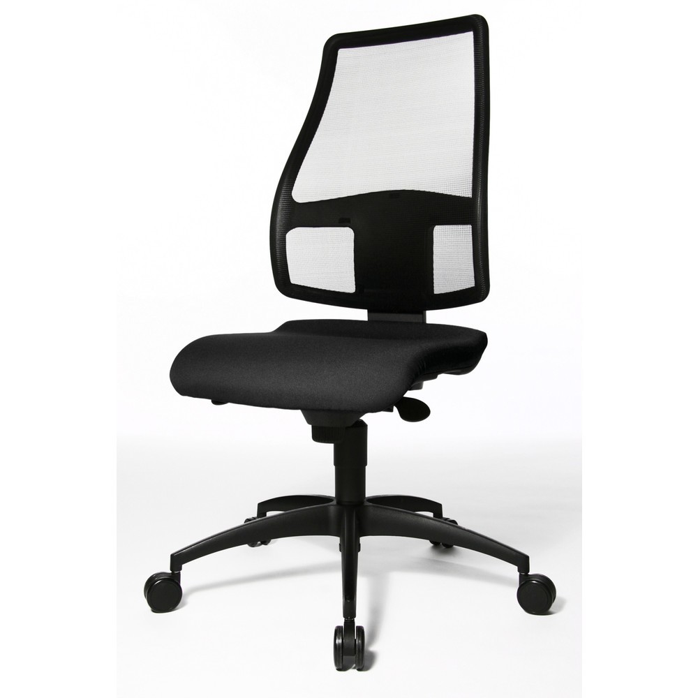 Número de imagen del producto 2: Silla operativa giratoria Topstar® Synchro, respaldo de malla transpirable, negro