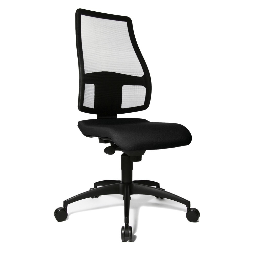 Imagen del producto: Silla operativa giratoria Topstar® Synchro, respaldo de malla transpirable, negro
