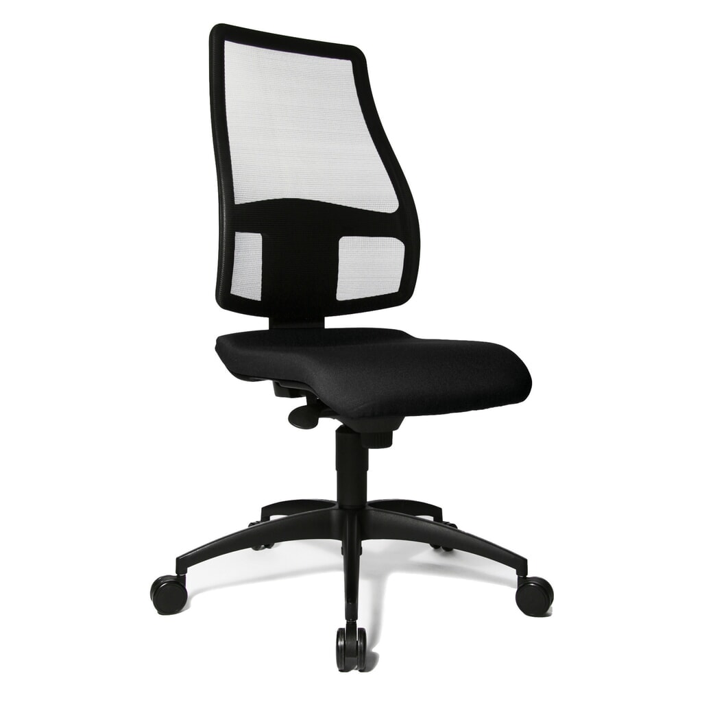 Imagen del producto: Silla operativa giratoria Topstar® Synchro, respaldo de malla transpirable, negro