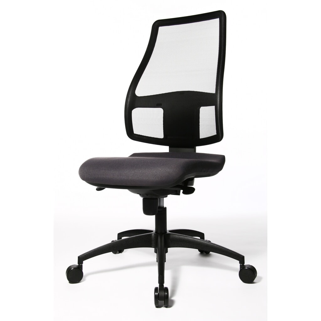 Silla operativa giratoria Topstar® Synchro, respaldo de malla transpirable, antracita Número de imagen del producto 2: Silla operativa giratoria Topstar® Synchro, respaldo de malla transpirable, antracita