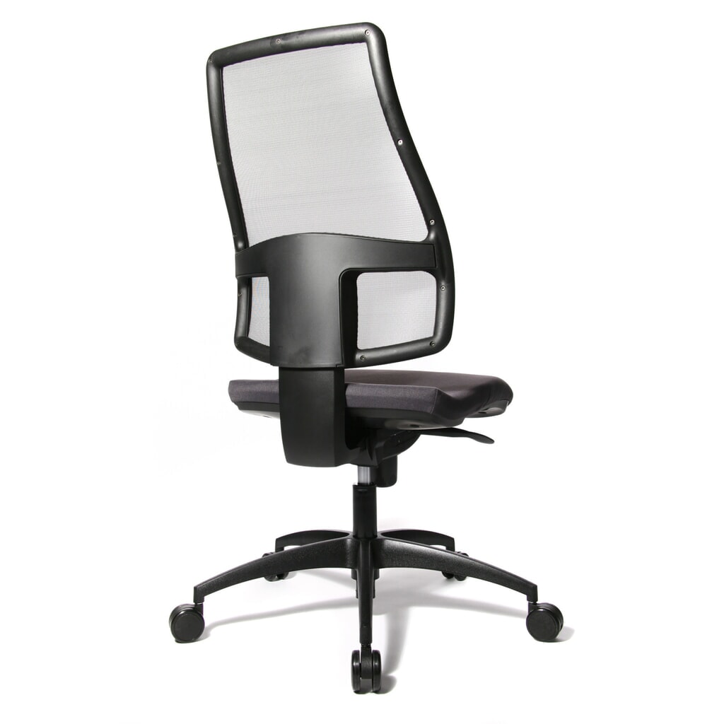 Silla operativa giratoria Topstar® Synchro, respaldo de malla transpirable, antracita Número de imagen del producto 3: Silla operativa giratoria Topstar® Synchro, respaldo de malla transpirable, antracita