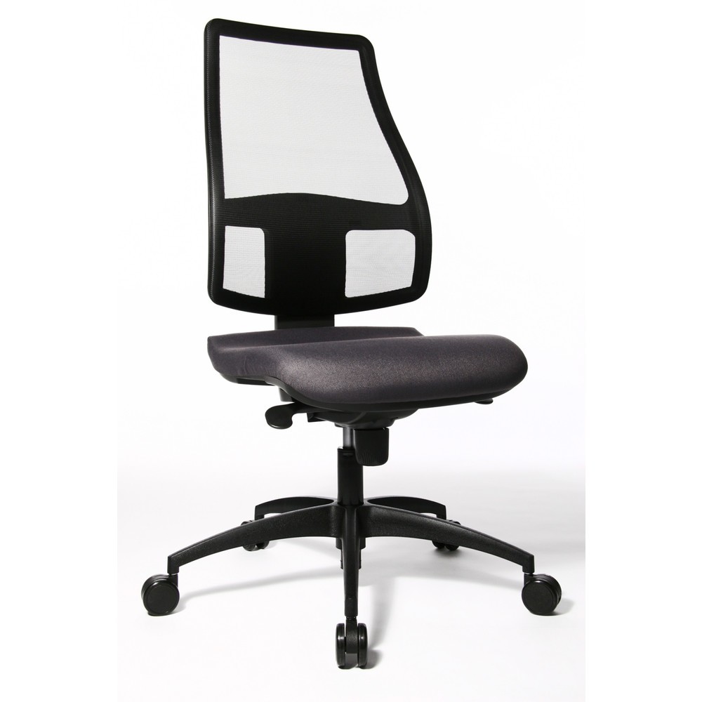 Imagen del producto: Silla operativa giratoria Topstar® Synchro, respaldo de malla transpirable, antracita
