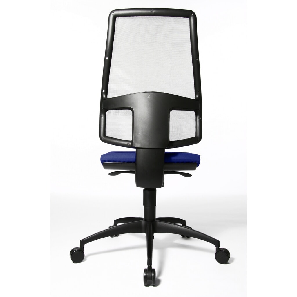 Número de imagen del producto 5: Silla operativa giratoria Topstar® Synchro, respaldo de malla transpirable, azul royal