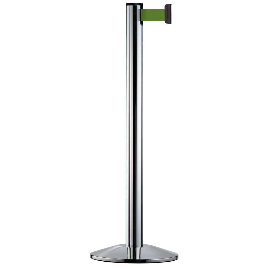 Imagen del producto: Sistema de guiado de personas Classic, poste cromado, verde