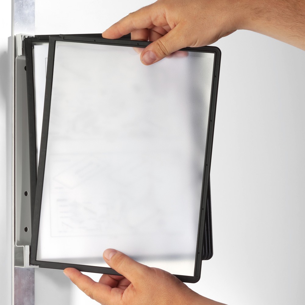 Número de imagen del producto 4: Sistema de portahojas transparentes con 5 portahojas, negro