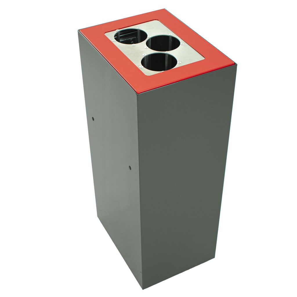 Sistema modular de separación de residuos, 60 litros, gris oscuro Número de imagen del producto 4: Sistema modular de separación de residuos, 60 litros, gris oscuro