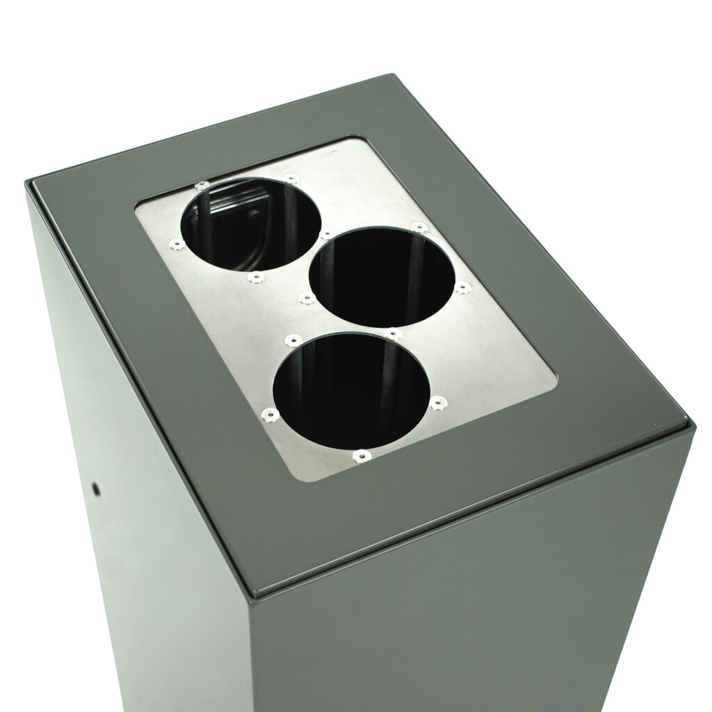 Sistema modular de separación de residuos, 60 litros, gris oscuro Número de imagen del producto 6: Sistema modular de separación de residuos, 60 litros, gris oscuro