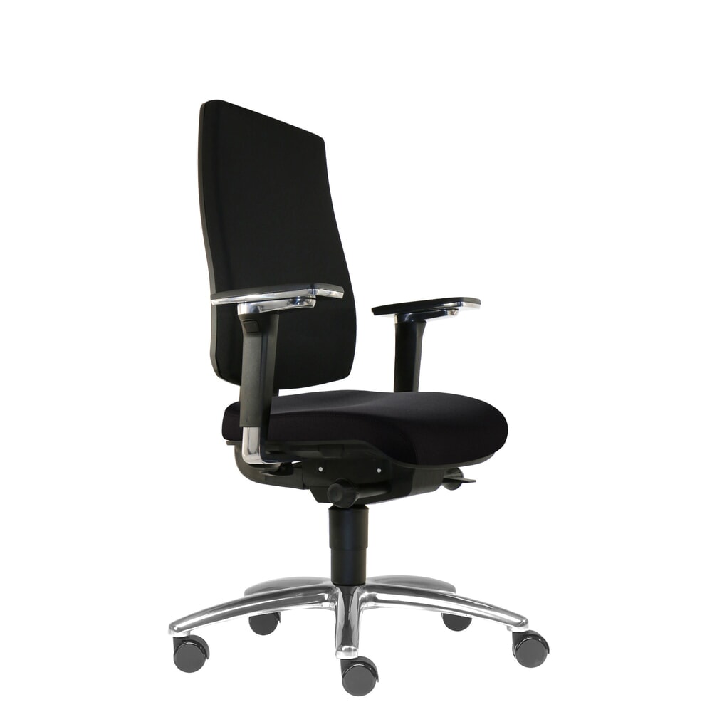 Imagen del producto: Silla de oficina SITWELL STEIFENSAND Cebra, cubierta trasera de plástico, ruedas universales, poliéster, negro