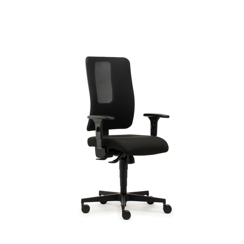 Número de imagen del producto 3: Silla operativa SITWELL STEIFENSAND Straight Net, mecanismo sincrónico, Apoyabrazos de aro regulable en altura, respaldo de malla