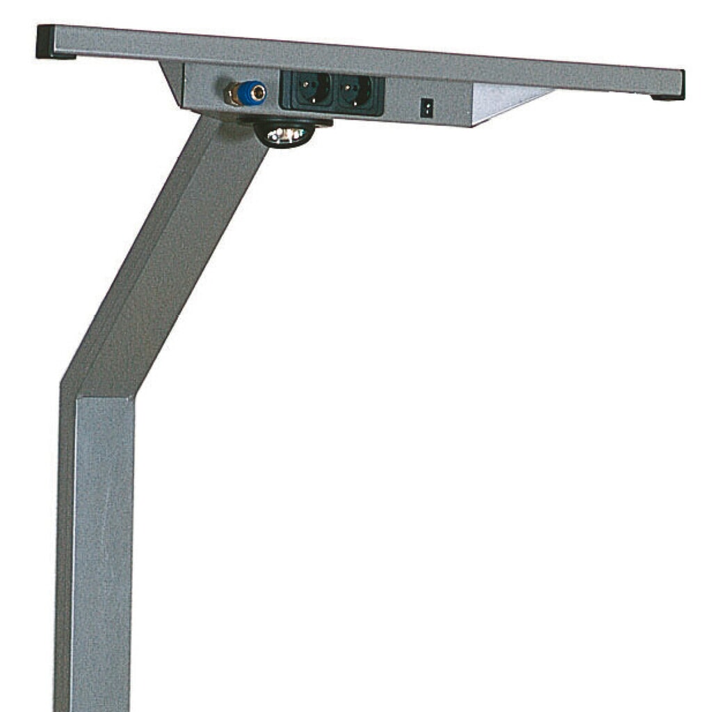 Imagen del producto: Soporte con luz integrada para el sistema de puestos de trabajo Bedrunka+Hirth, 2 Enchufes