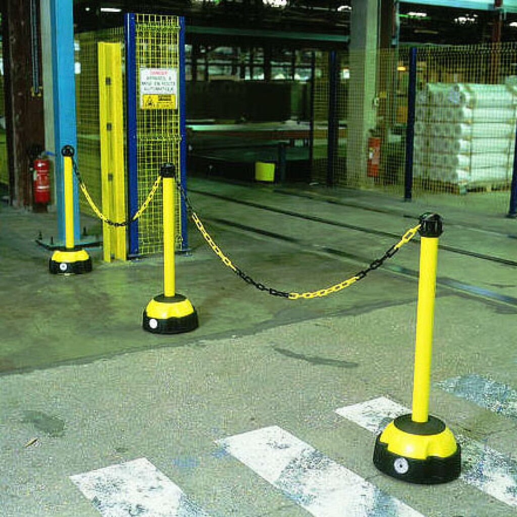 Soporte de cadena de aluminio, altura de construcción 975 mm, amarillo Número de imagen del producto 2: Soporte de cadena de aluminio, altura de construcción 975 mm, amarillo