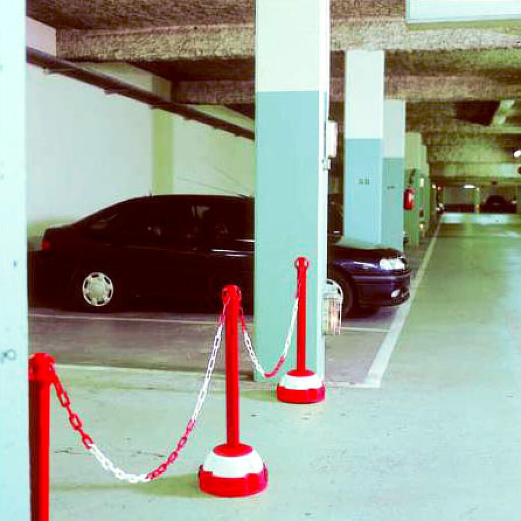 Soporte de cadena de aluminio, altura de construcción 975 mm, amarillo Imagen del producto: Soporte de cadena de aluminio, altura de construcción 975 mm, amarillo