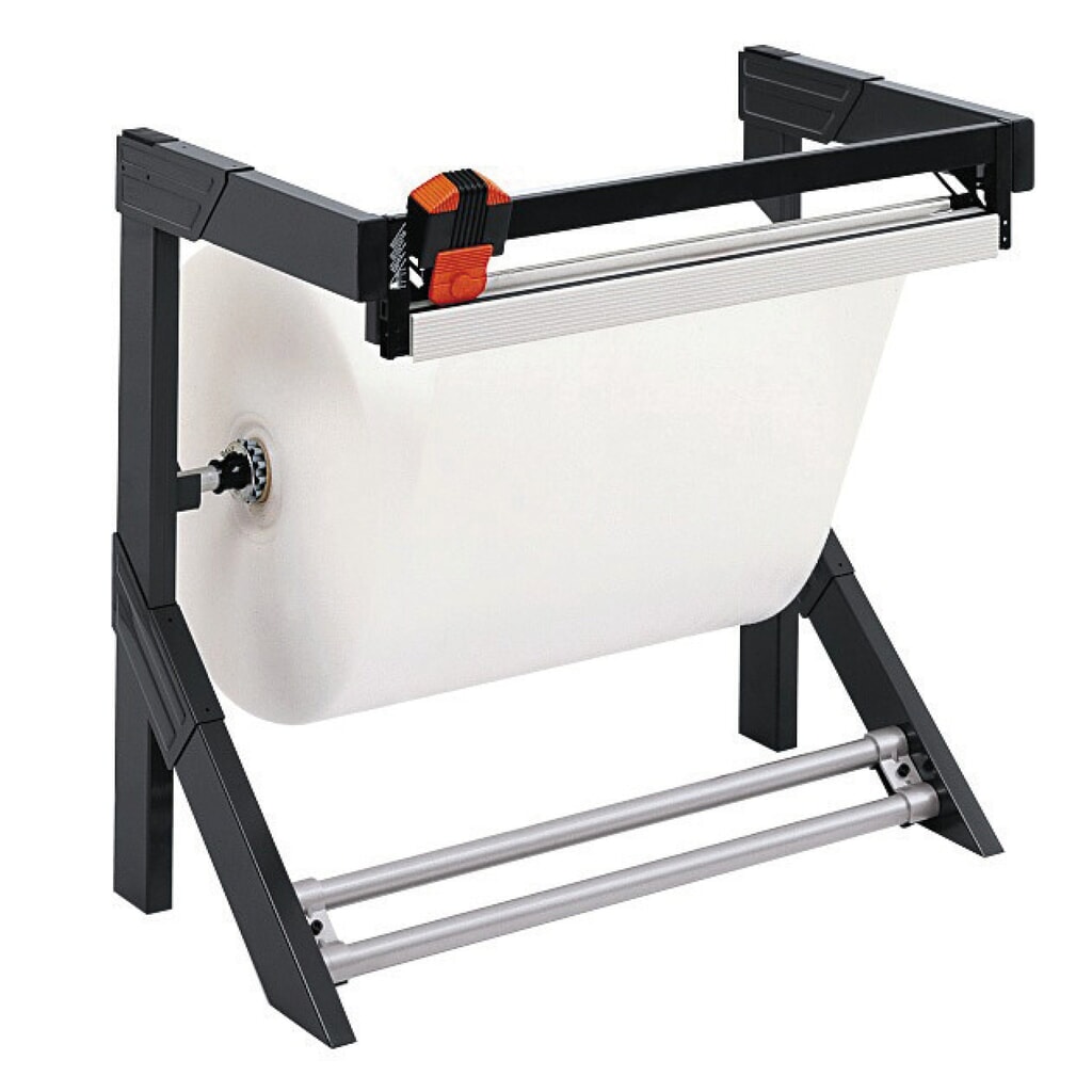 Número de imagen del producto 3: Rocholz soporte de corte horizontal para rodillos grandes, peso del rollo máx. 200 kg, ancho de corte 1000 mm