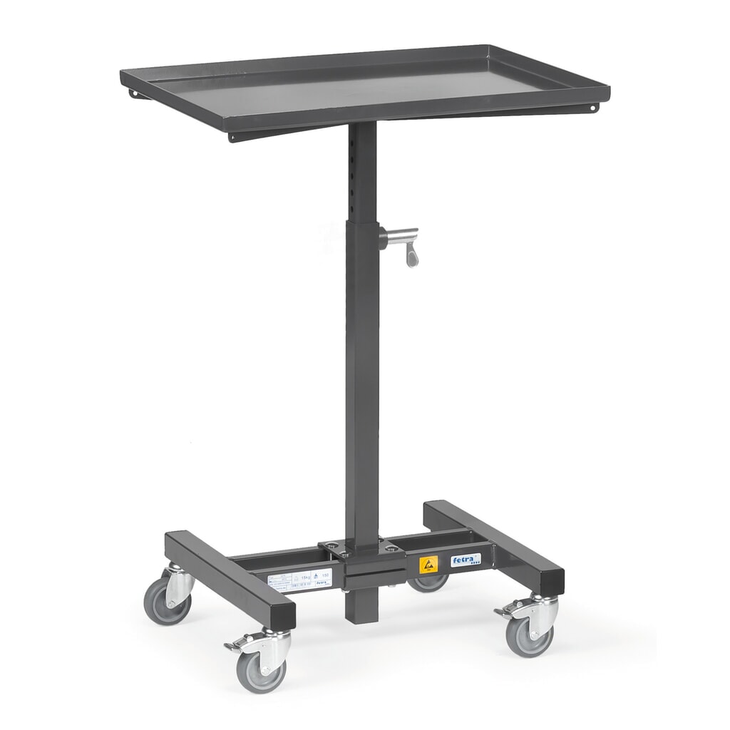 Imagen del producto: soporte de material ESD fetra®, altura ajustable e inclinación, altura 720-995 mm