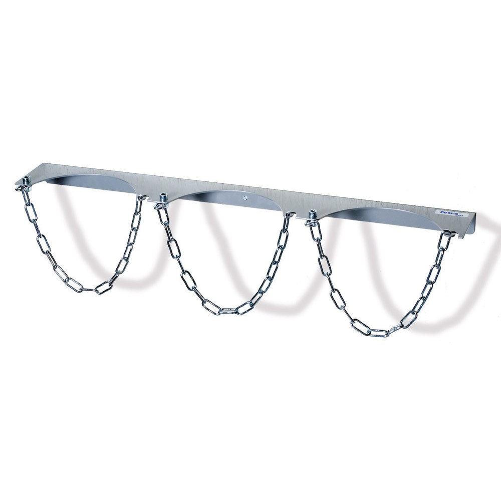 Imagen del producto: Soporte de pared fetra® para 3 cilindros de gas, seguro de cadena, diámetro botella 140 mm