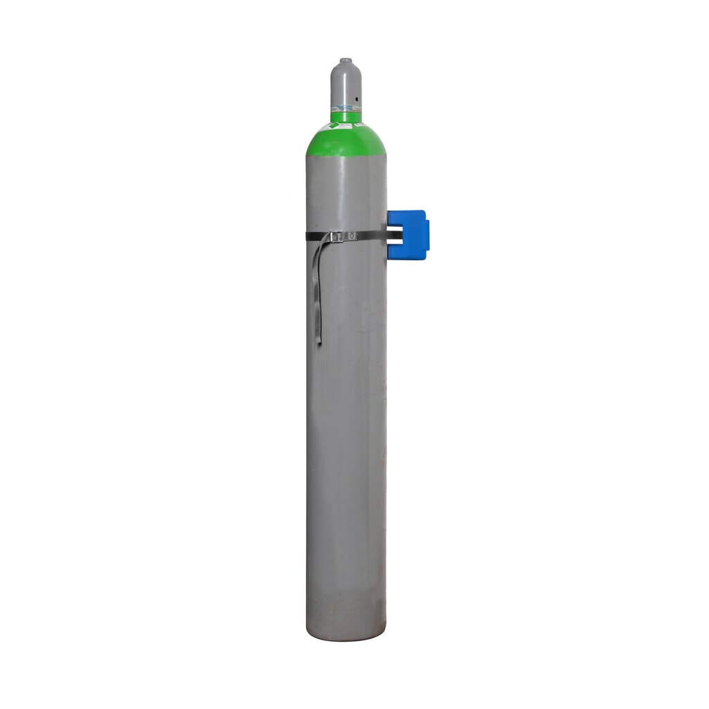 Soporte de pared para 1 bombona de gas, cinta tensora, bombonas Ø 140-320 mm Imagen del producto: Soporte de pared para 1 bombona de gas, cinta tensora, bombonas Ø 140-320 mm