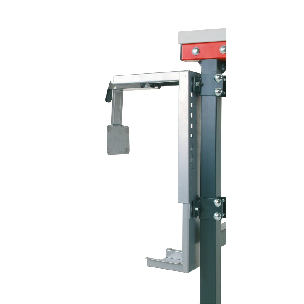 Imagen del producto: Soporte para PC para sistemas de mesa de embalaje Rocholz, de montaje universal en la pata de la mesa, dimensiones interiores HxA 307-531 x 78-220 mm