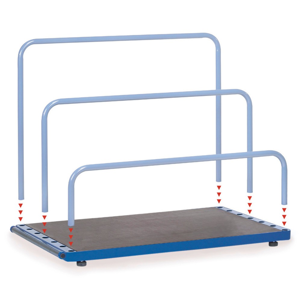Número de imagen del producto 2: soporte de placa fetra®, sin soporte, capacidad de carga 1.200 kg, área de mercancía An x F 1.600 x 800 mm