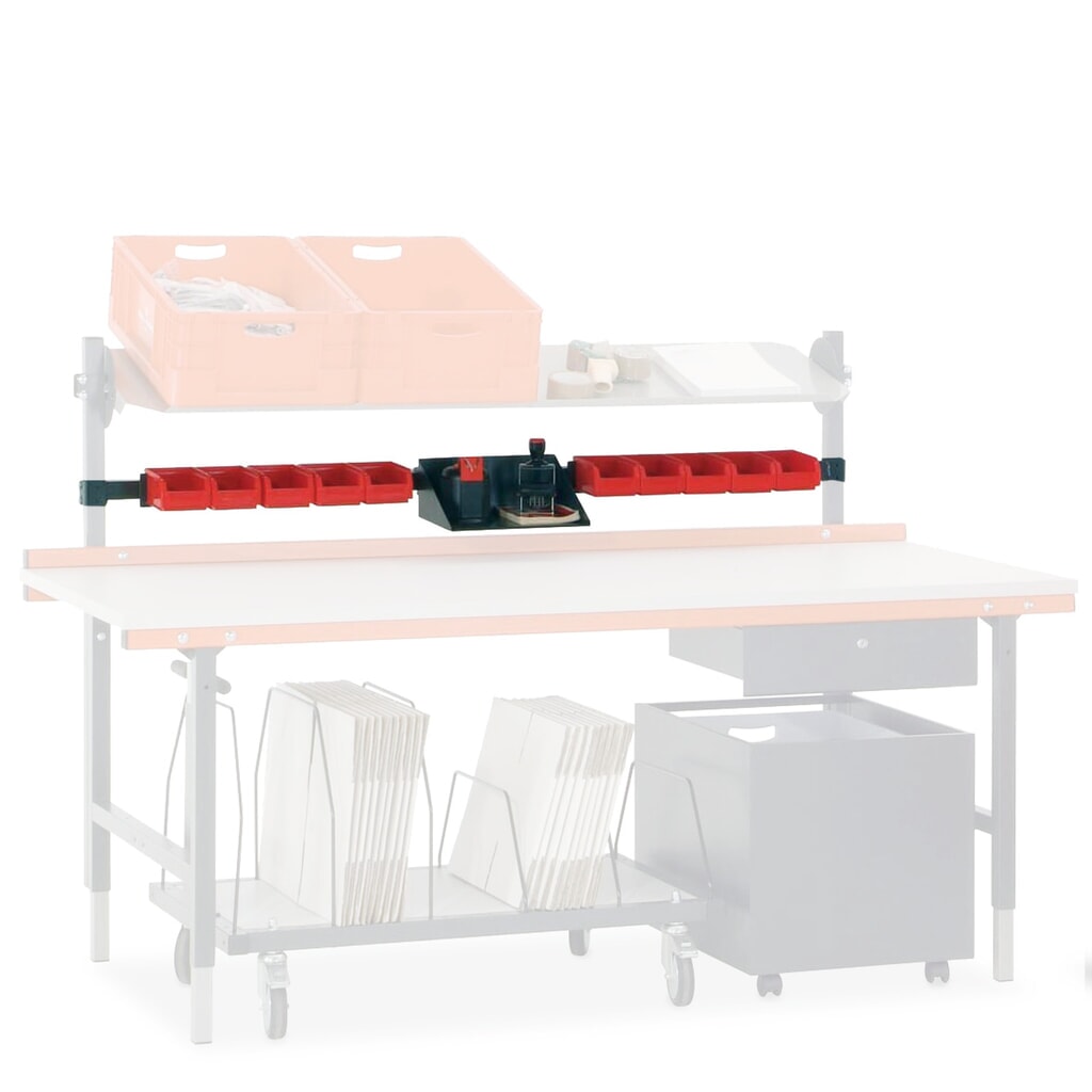 Soporte multifunción para mesa de embalaje Rocholz, Al x An x F 40 x 1.640 x 40 mm Imagen del producto: Soporte multifunción para mesa de embalaje Rocholz, Al x An x F 40 x 1.640 x 40 mm