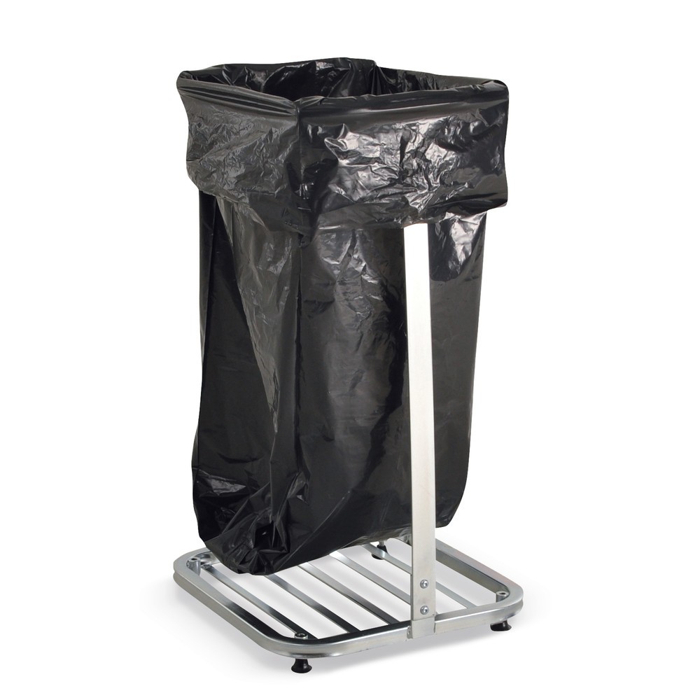 Número de imagen del producto 2: Soporte de bolsas de basura Kongamek, 120 litros, 4 ruedas directrices y 4 bases, abierto