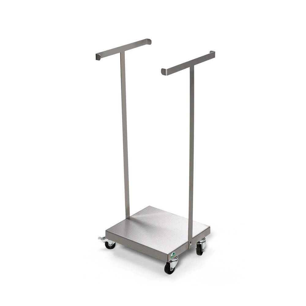 Número de imagen del producto 1: Soporte para bolsas de basura móvil de 120 litros de acero inoxidable VAR®