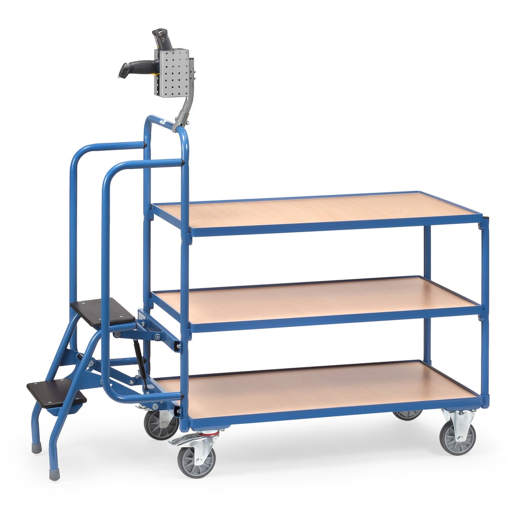 Soporte escáner para carro|plataforma de recogida fetra®, alto H x An x F 150 x 120 x 87 mm Número de imagen del producto 4: Soporte escáner para carro|plataforma de recogida fetra®, alto H x An x F 150 x 120 x 87 mm