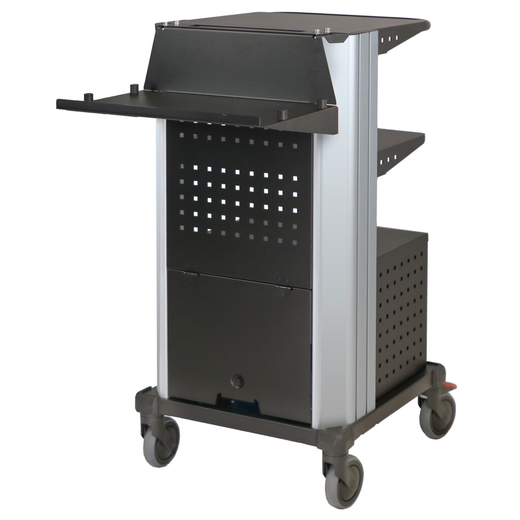Soporte para impresora para el puesto de trabajo móvil WMD de Jungheinrich, dorso 520 x 315 mm Número de imagen del producto 2: Soporte para impresora para el puesto de trabajo móvil WMD de Jungheinrich, dorso 520 x 315 mm