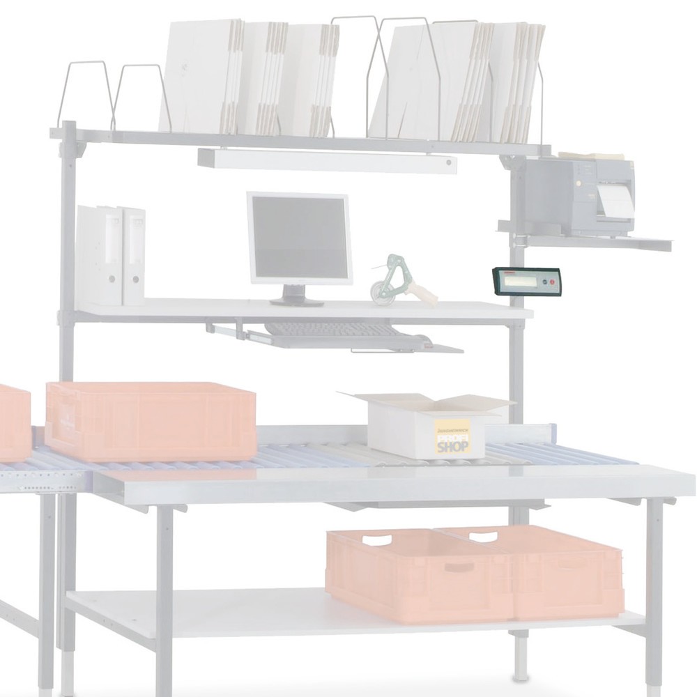 Imagen del producto: Soporte para pantalla de báscula para sistema de mesa de embalaje Rocholz, HxAxF 42 x 120 x 92 mm