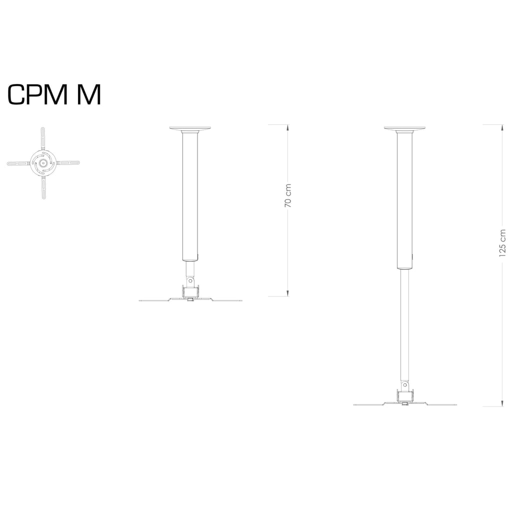 Soporte para proyector VCM CPM M, plateado Número de imagen del producto 3: Soporte para proyector VCM CPM M, plateado