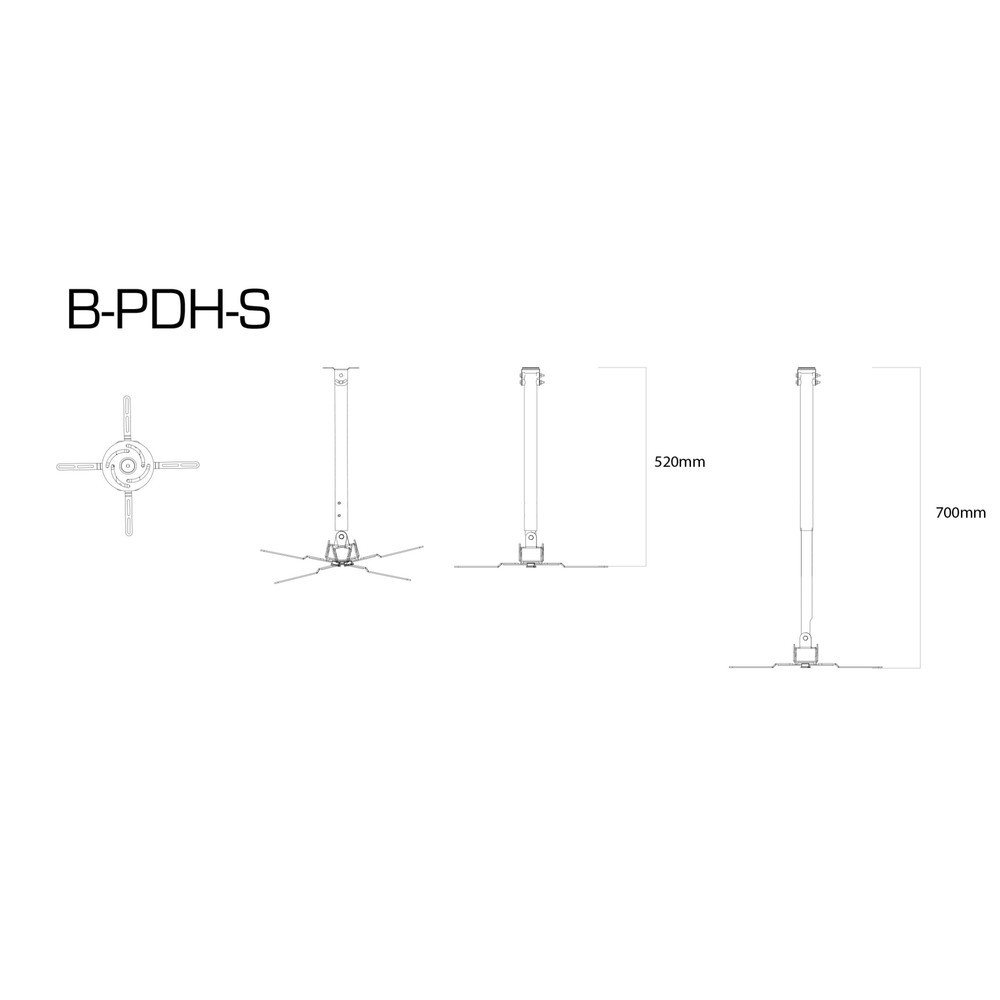 Número de imagen del producto 2: Soporte para proyector B-PDH-S, antracita