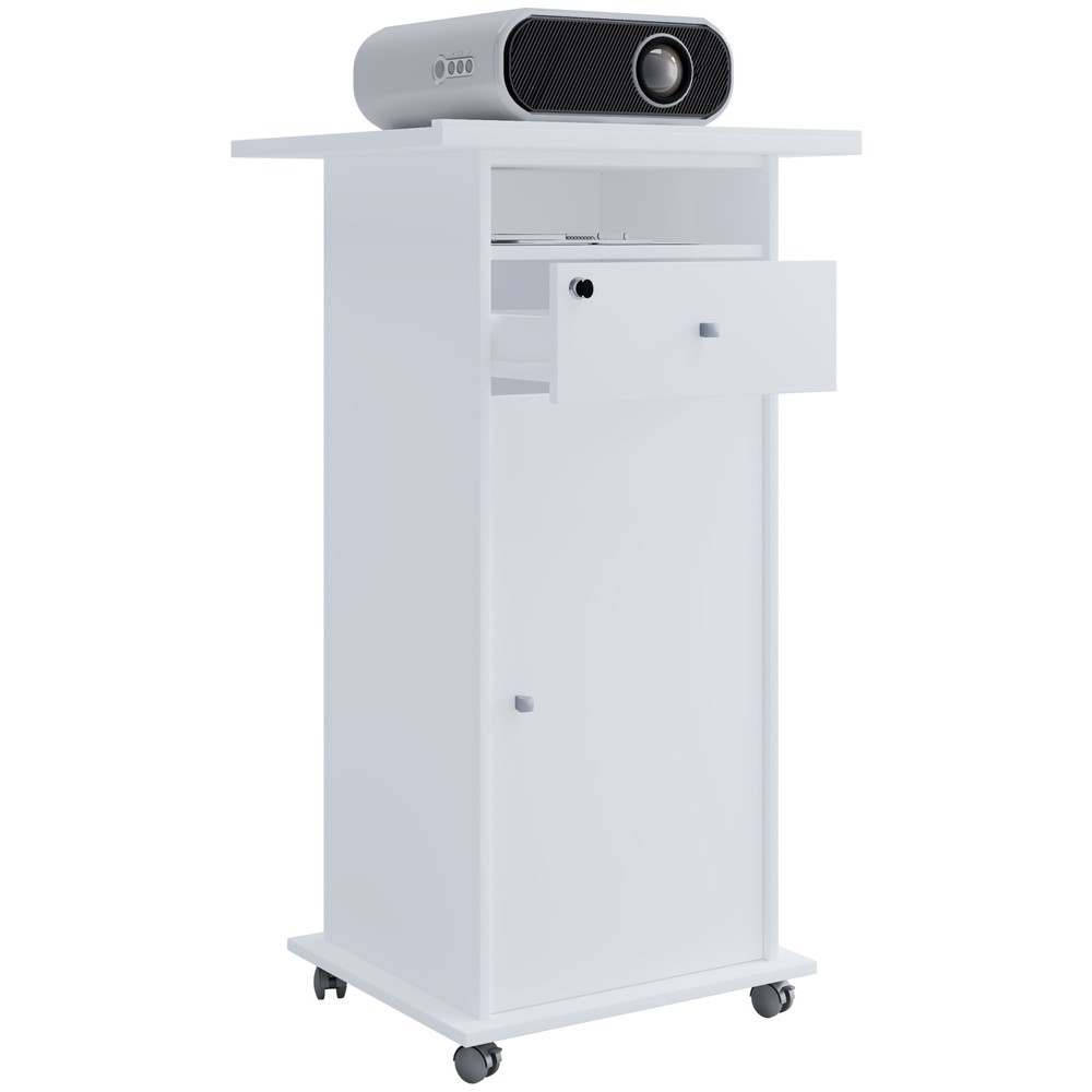 Imagen del producto: Soporte para proyector Neta con puerta, blanco