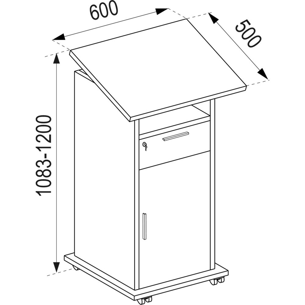 Número de imagen del producto 2: Soporte para proyector Neta con puerta, blanco