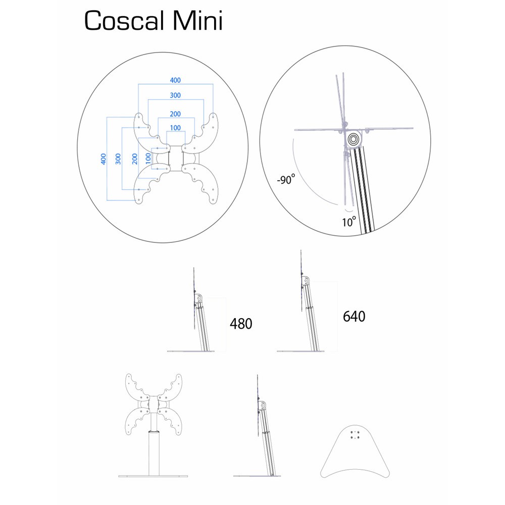 Número de imagen del producto 4: Soporte vertical de TV Coscal Mini, plateado