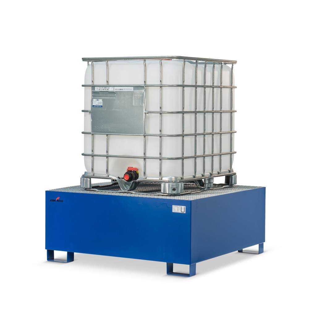 Bandeja de goteo de acero Steinbock® para KTC/IBC con acceso inferior