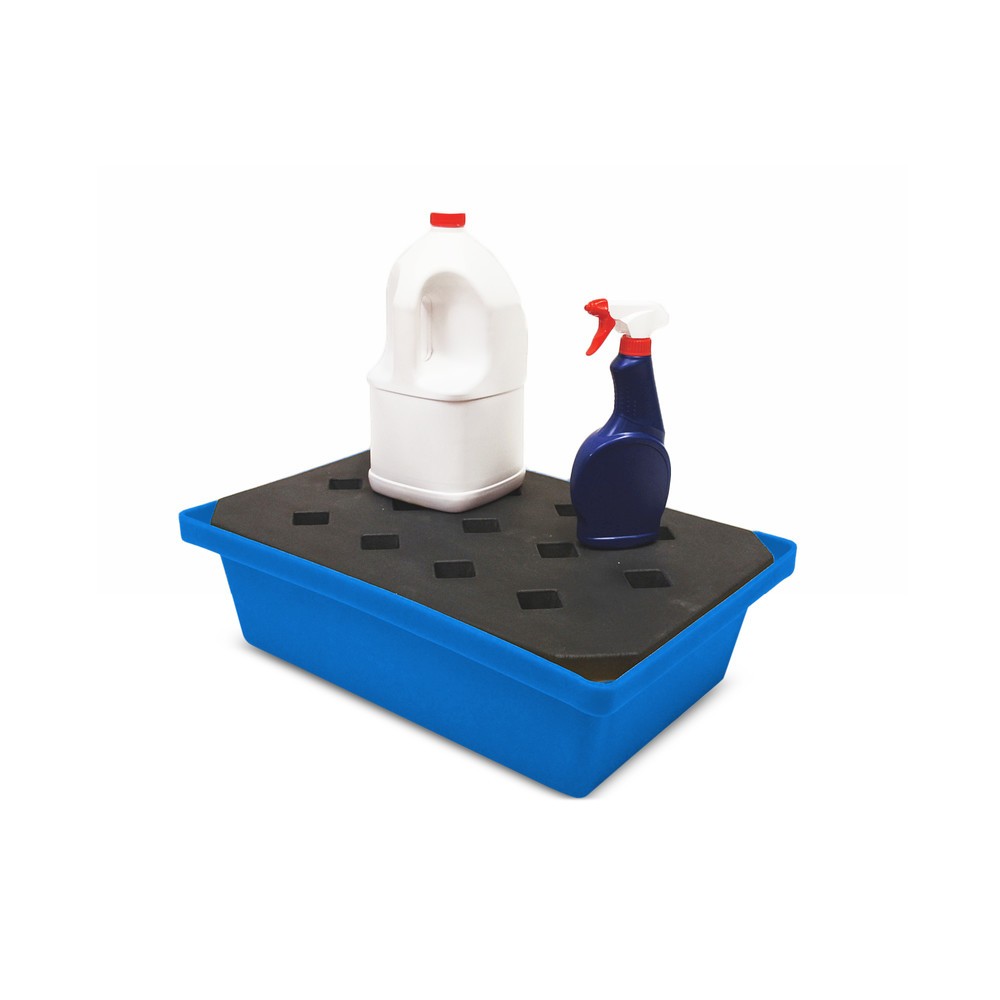 Número de imagen del producto 4: Steinbock® Bandeja de envases pequeños de PE, incluye rejilla de PE, capacidad: 22 l