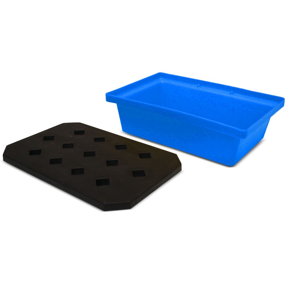 Número de imagen del producto 1: Steinbock® Bandeja de envases pequeños de PE, incluye rejilla de PE, capacidad: 22 l