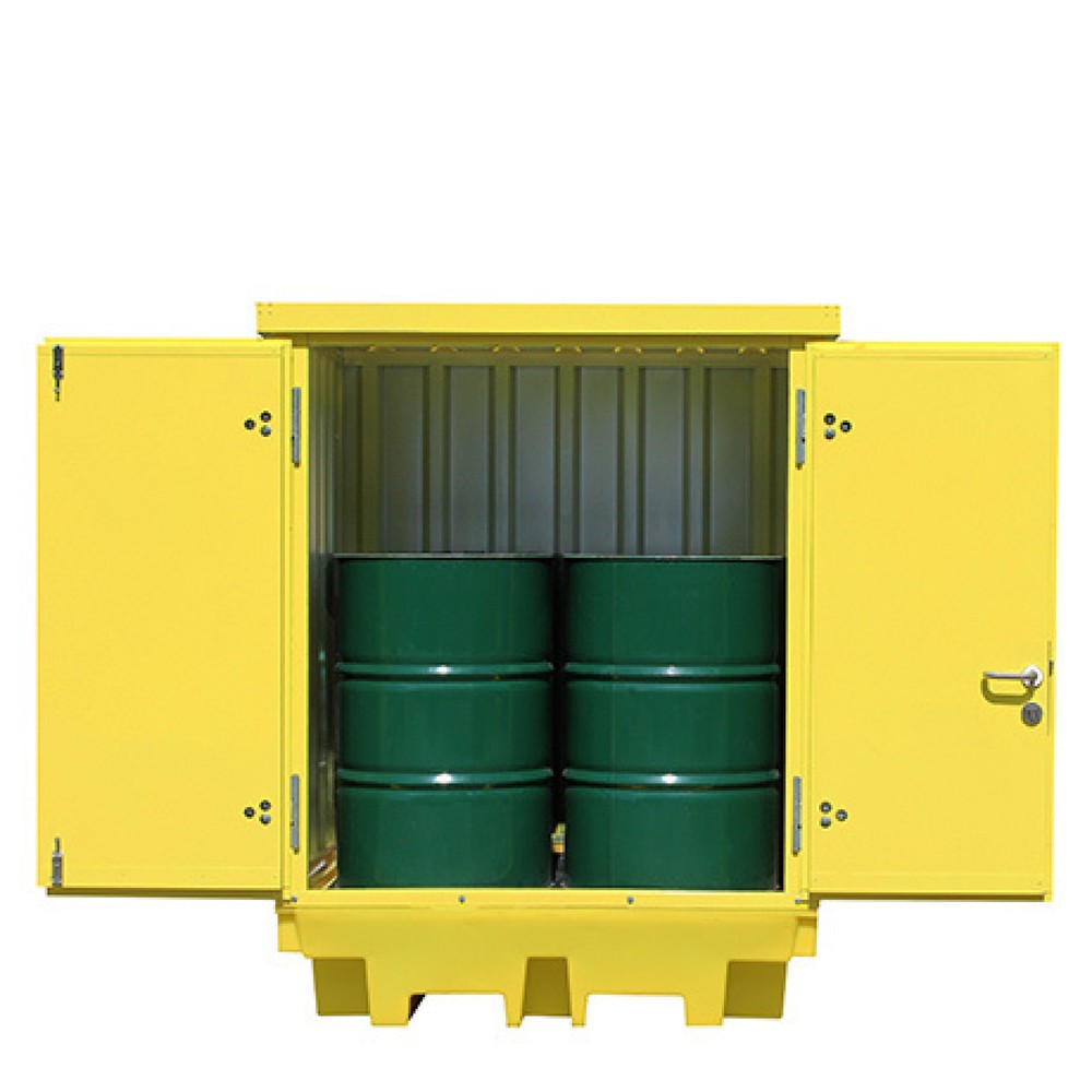 Imagen del producto: Steinbock® Depósito de material peligroso de acero/PE, para 4 barriles de 200 litros