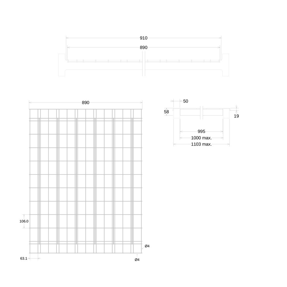 Número de imagen del producto 14: Estante de rejilla Steinbock® para estantería para palets, capacidad de carga por ubicación 1.000 kg, 24 ud/UV