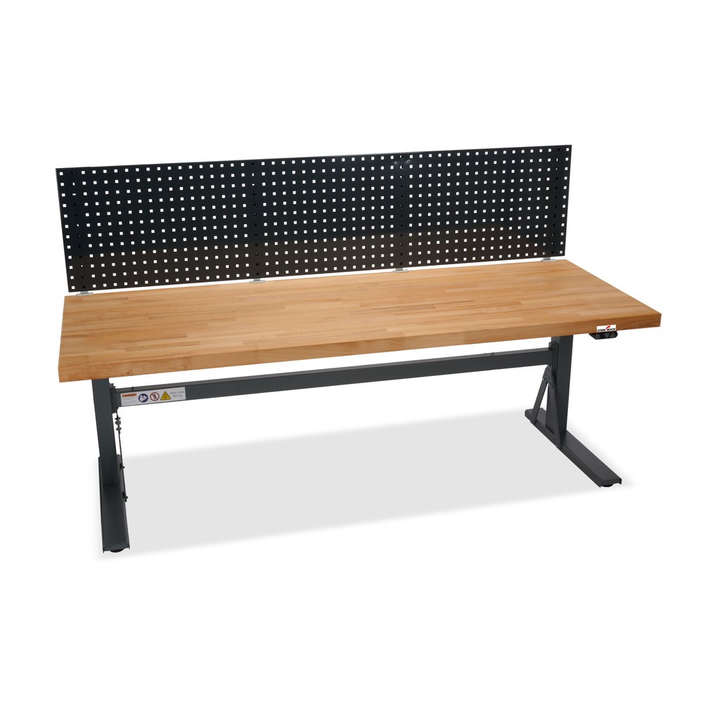 Número de imagen del producto 10: Steinbock® e-Adjust, banco de trabajo ajustable en altura con motor eléctrico y con panel perforado, HxAxF 700-1.170 x 2.000 x 750 mm, CC 350 kg